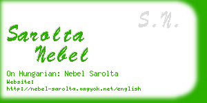 sarolta nebel business card